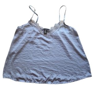 Tahari Light Blue Lace Trim Camisole Y2k Boho ~ Meduim